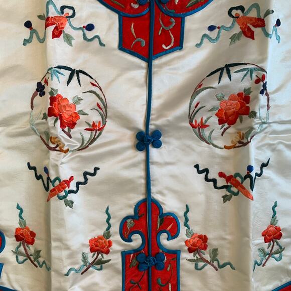 Vintage Satin Authentic Original Oriental Child’s 2 Piece Outfit Embroidered - Picture 12 of 12